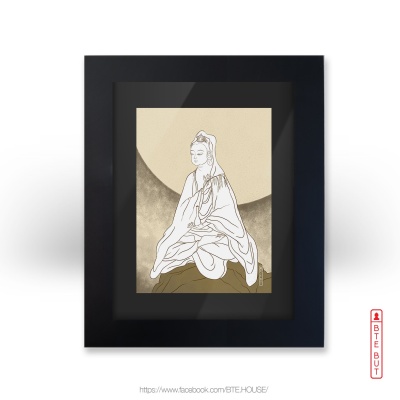 TRANH CANVAS THỤY SỸ - QUAN ÂM BẠCH Y TỌA SƠN